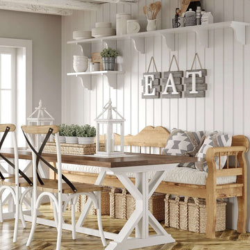 Besui Indoor/Outdoor Eat Wood Wall Decor